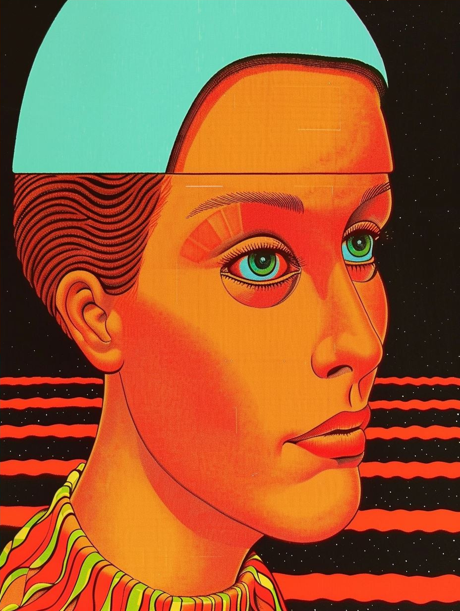 Fragmented Faces in Warm Hues - Image 4