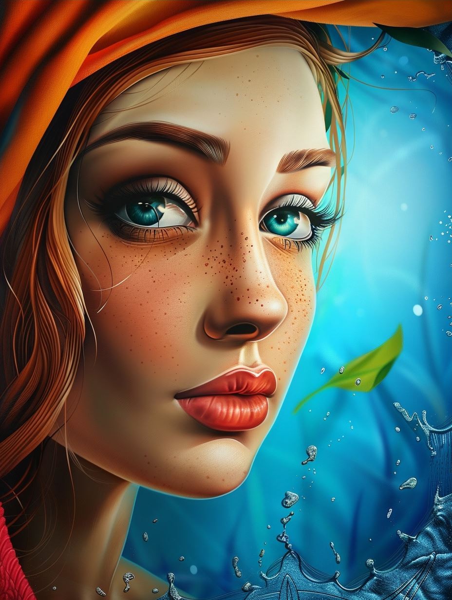 Ethereal Azure Underwater Gaze - Image 3