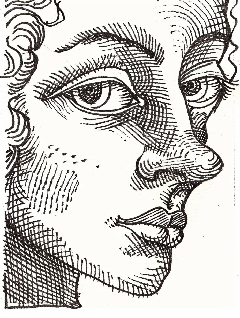 Intricate Ink Portrait Studies - Image 3