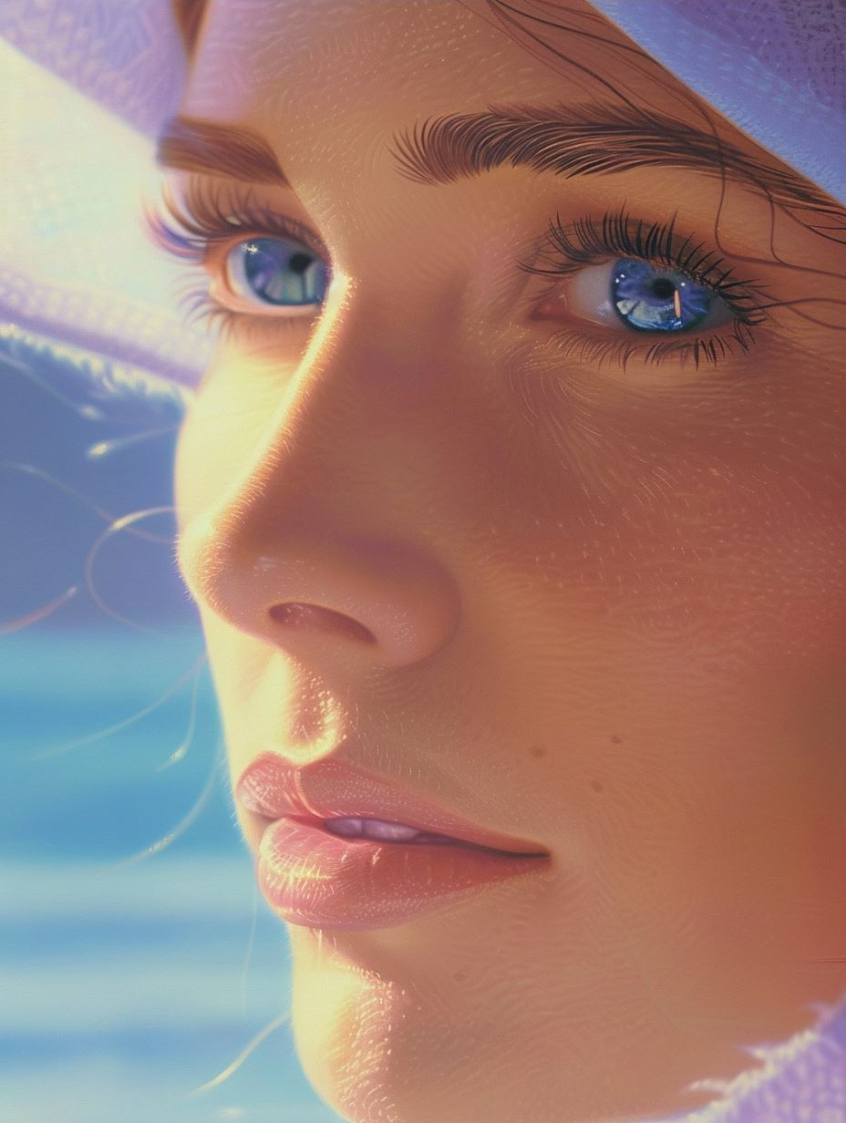 Azure Gaze: A Study in Light - Image 3