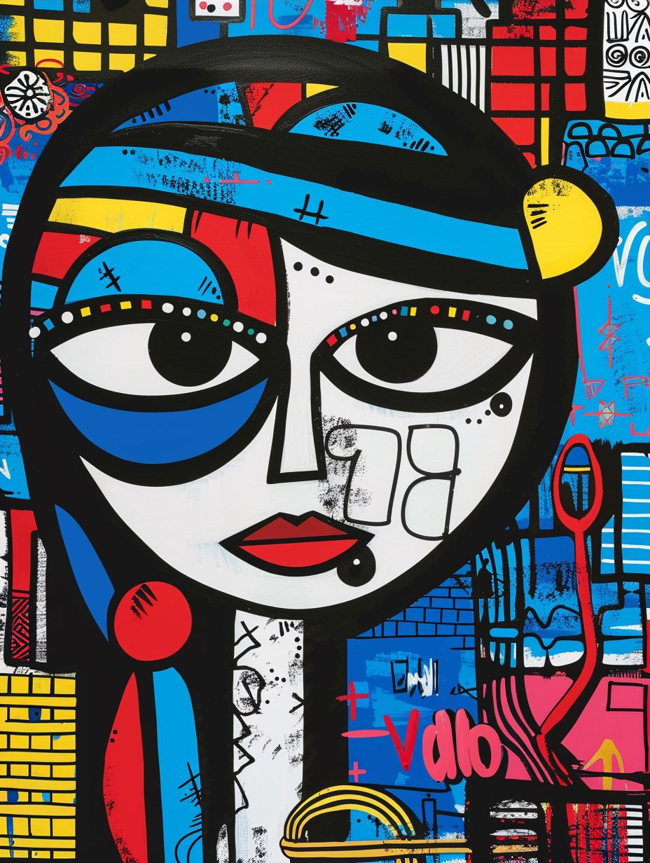 Vibrant Modern Cubist Portraits - Image 3