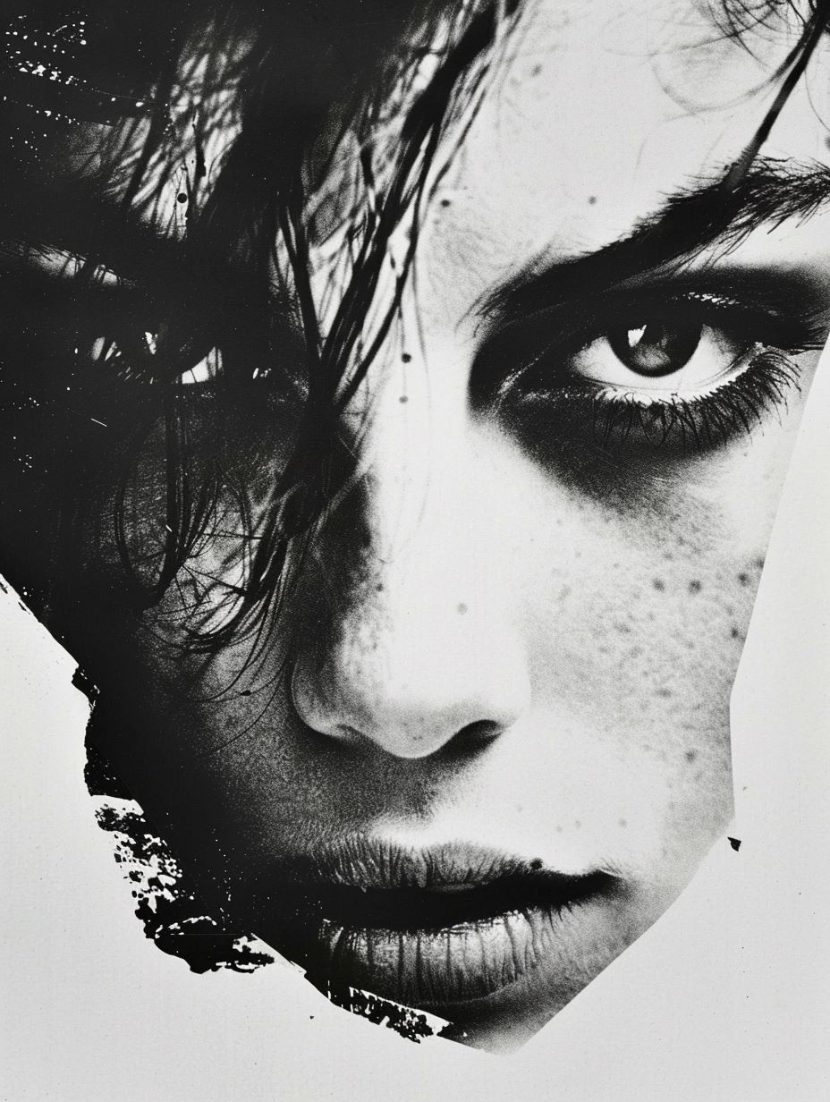 Fragmented Beauty in Monochrome - Image 4