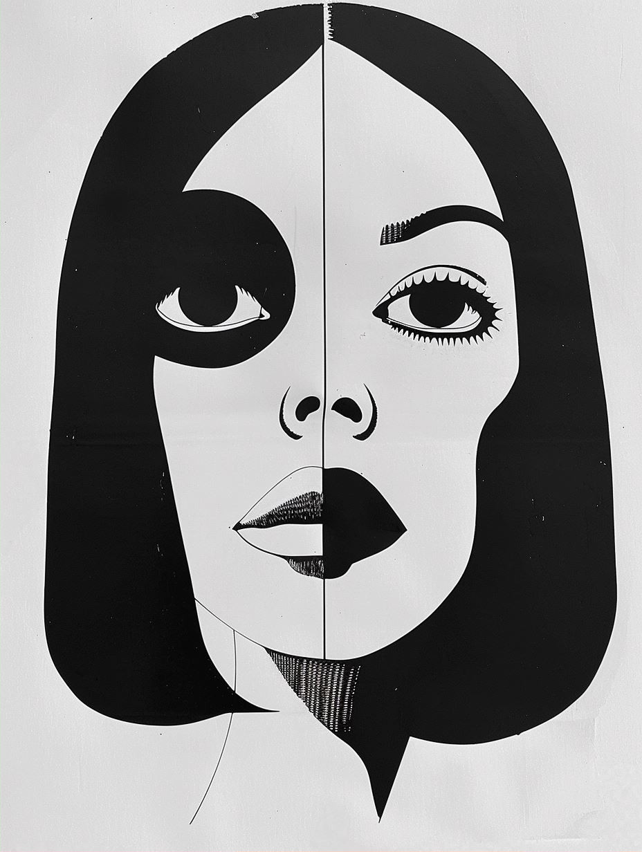 Bold Geometric Portrait Study - Image 2