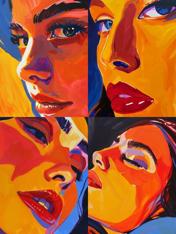 Vibrant Visions of Feminine Gaze