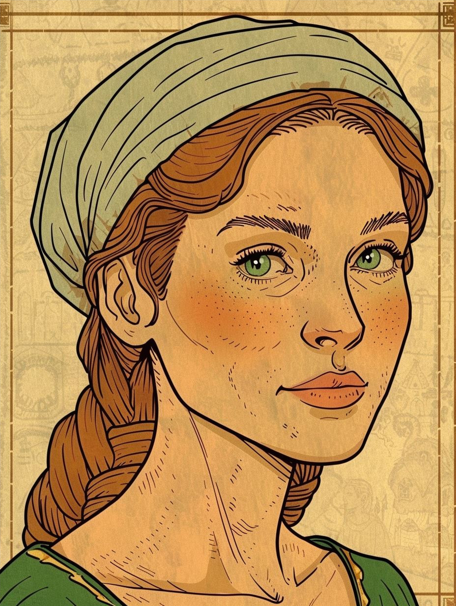 Minimalist Blue Line Art Portrait - Image 4