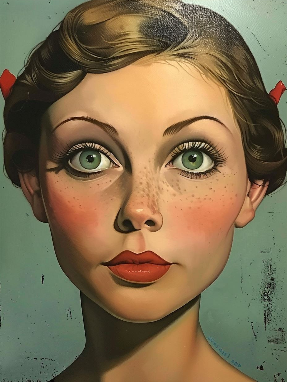 Vintage Gaze: A Study in Retro Portraits - Image 3