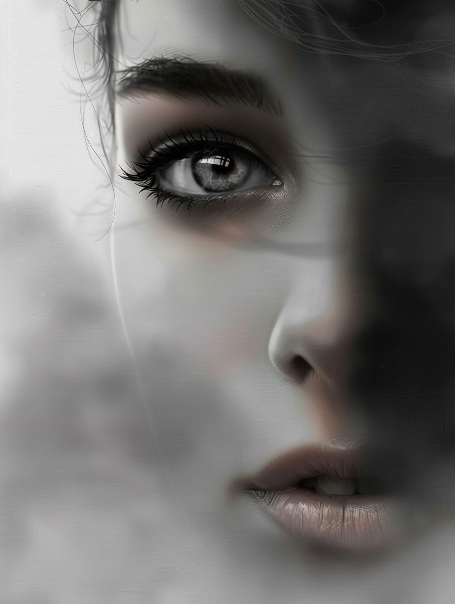 Ethereal Gazes in Monochrome - Image 4
