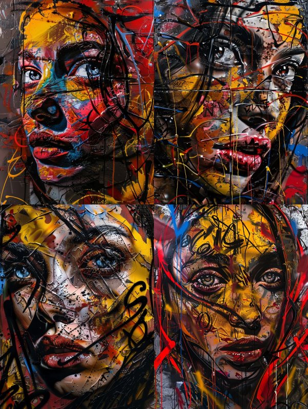 Fragmented Soul in Neon Chaos