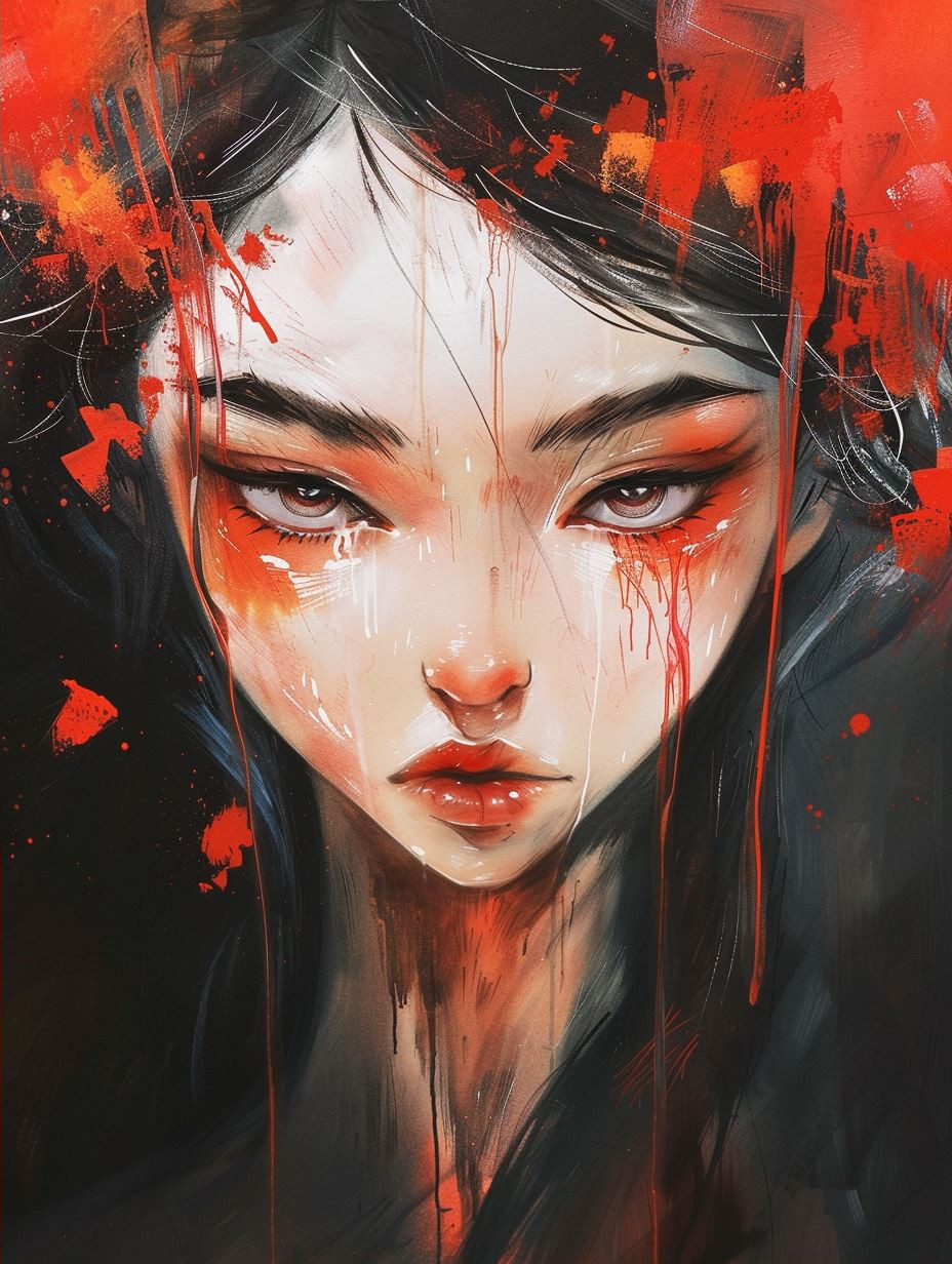 Crimson Echoes of Digital Sorrow - Image 2