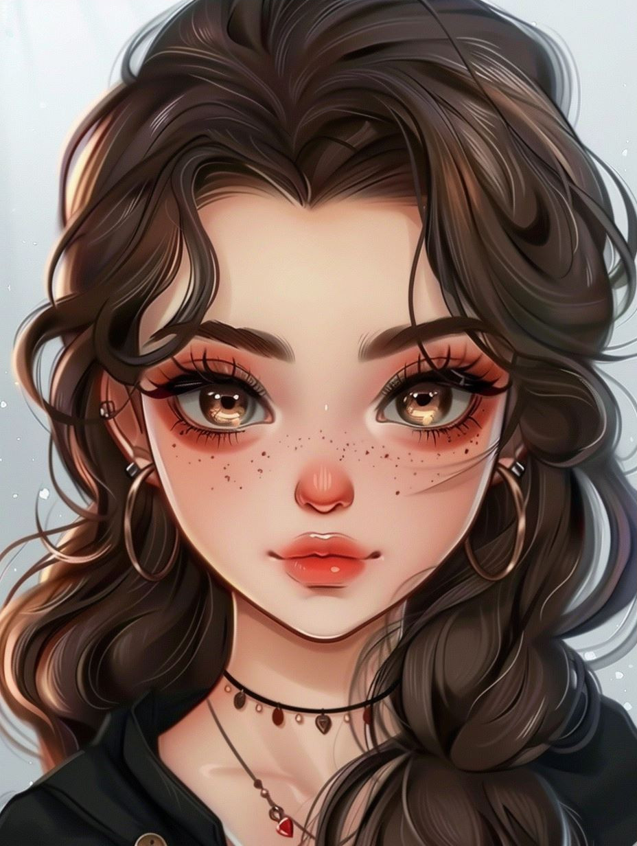 Melancholy Muse: Digital Portrait Study - Image 3