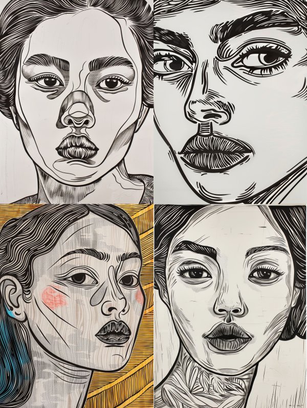 Bold Ink Portrait Studies