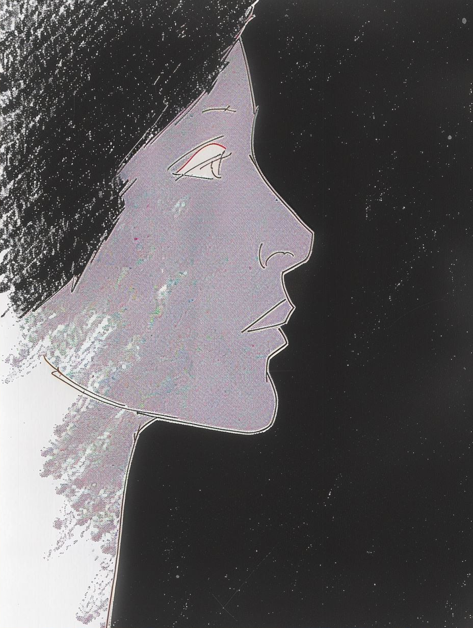 Ethereal Violet Profile Sketch - Image 2