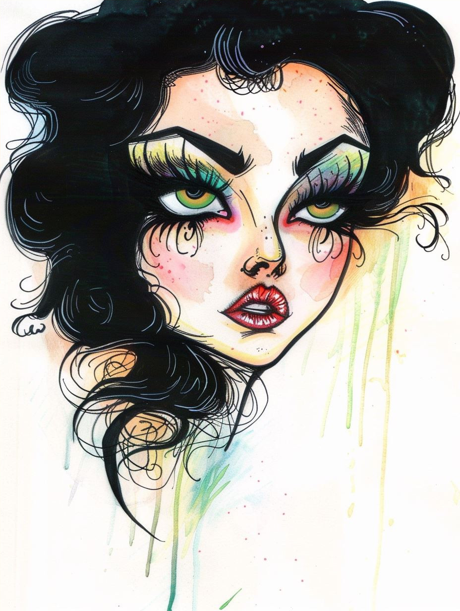 Emerald Gaze: A Study of Four Faces - Image 4