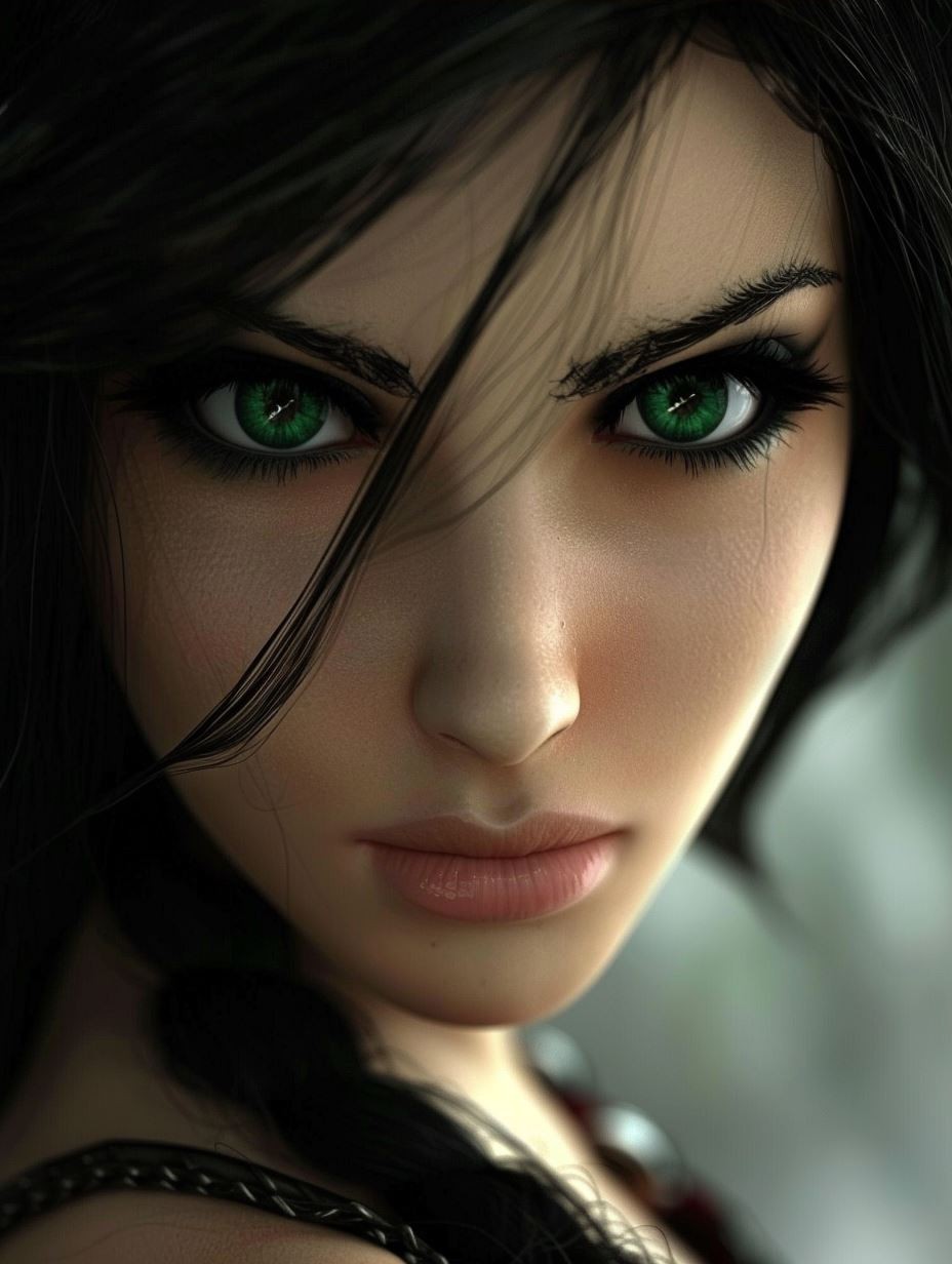 Ethereal Gaze in Shadowed Light - Image 3