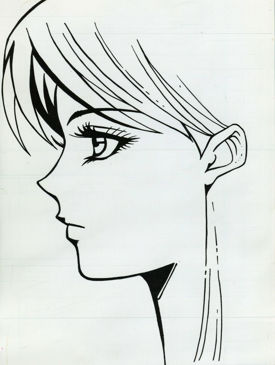 Anime Style Female Portrait Art Study - Image 3