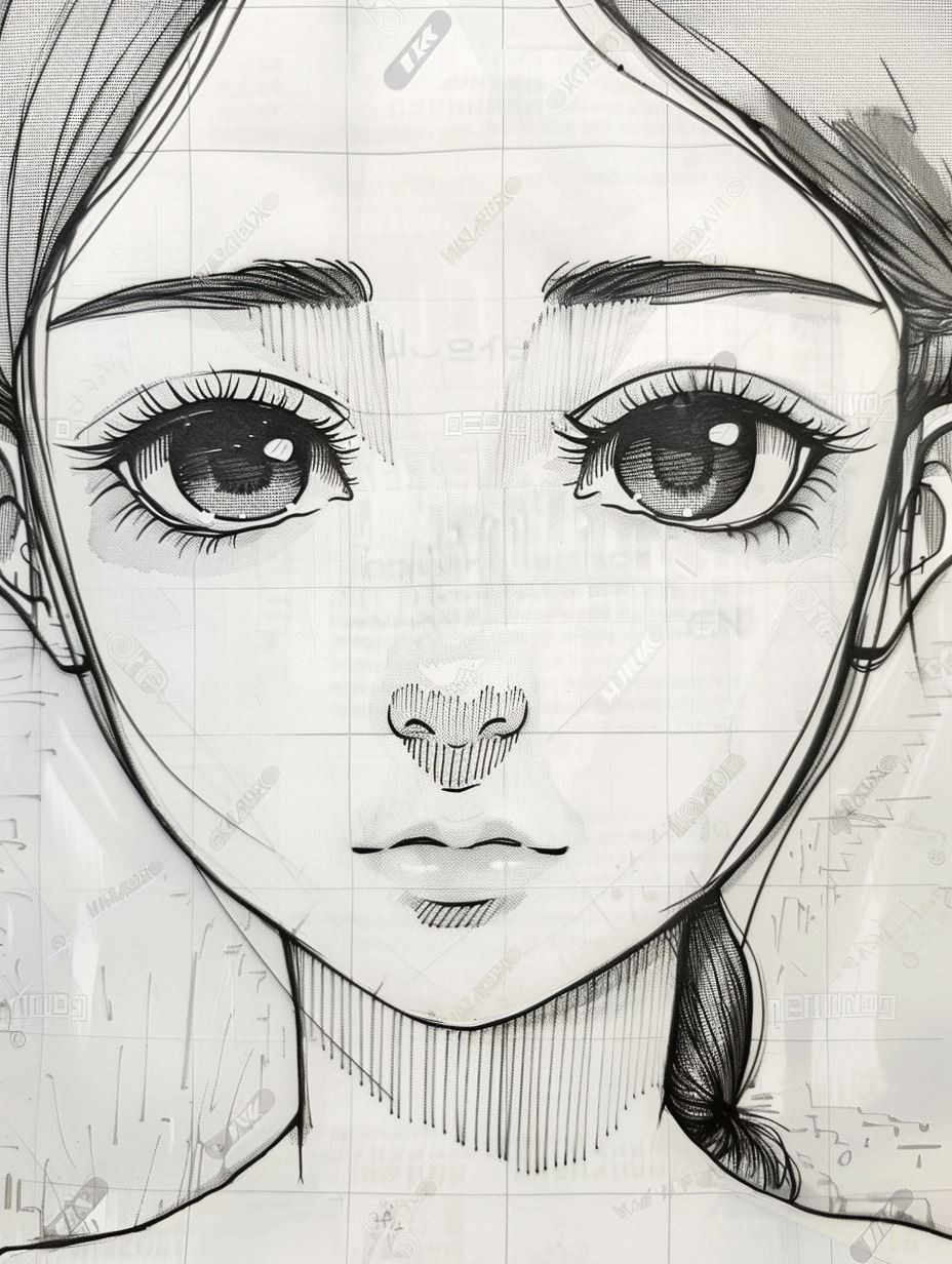 Ethereal Ink Line Portrait - Image 2