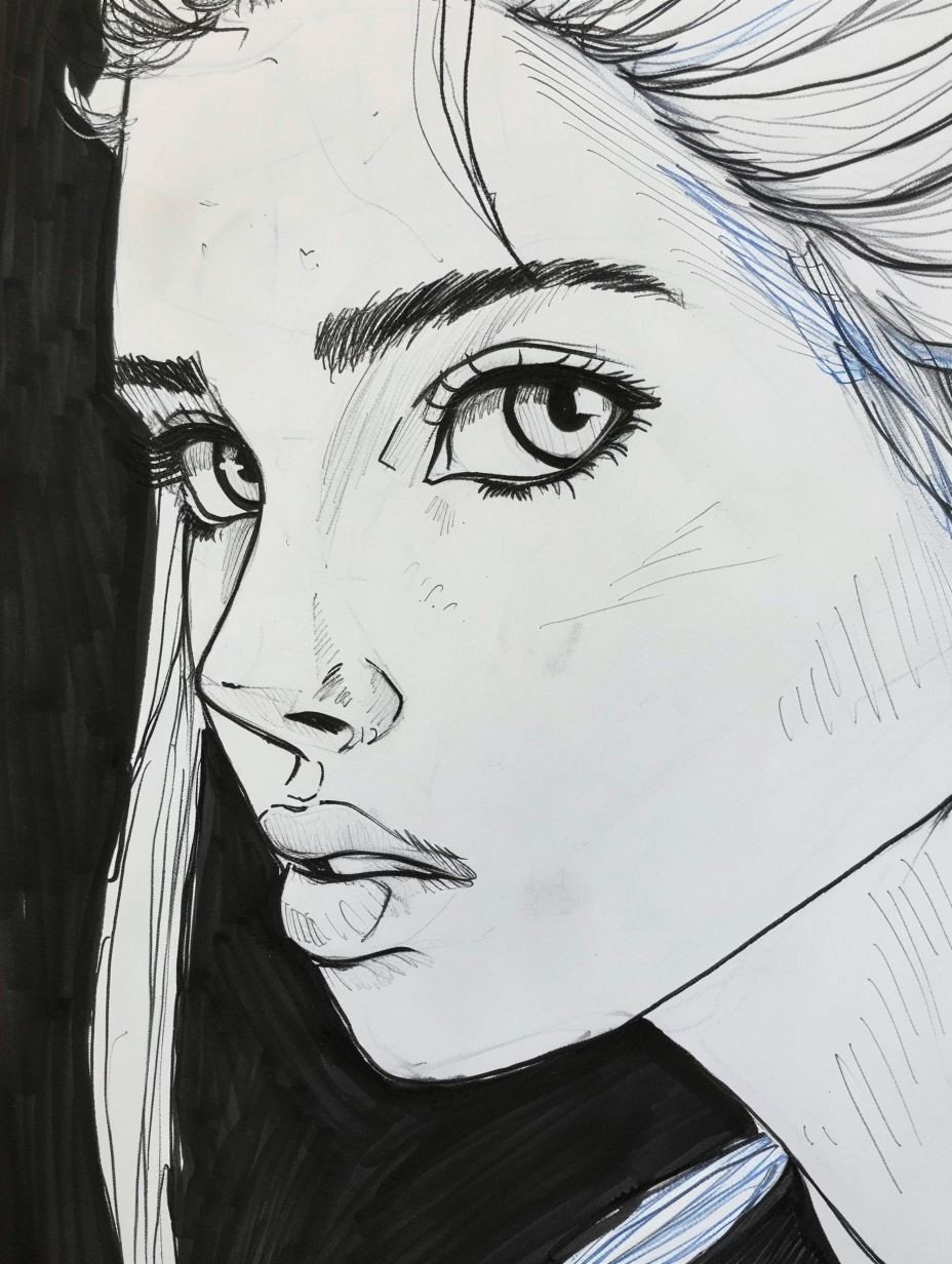 Melancholic Gaze Digital Portraits - Image 2