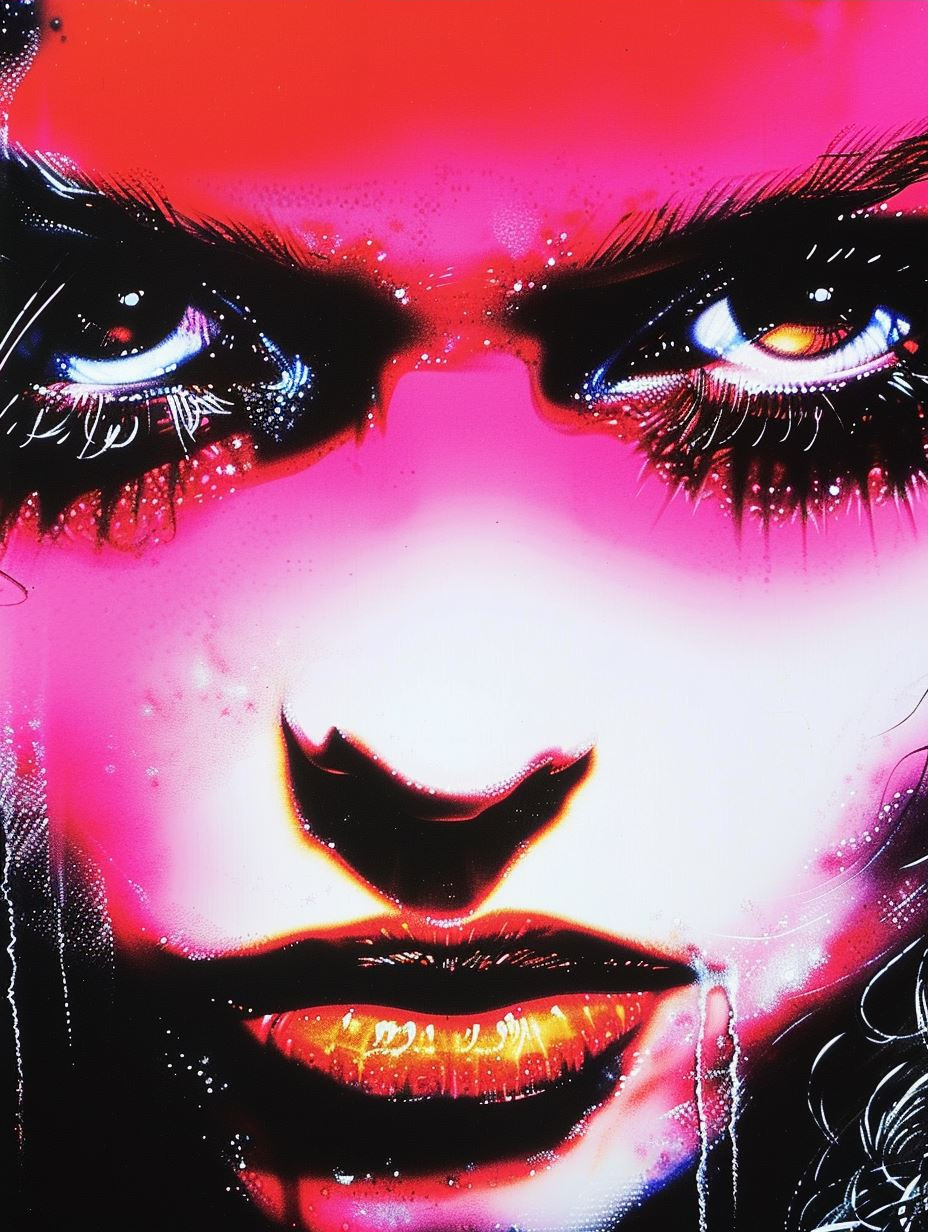 Neon Visions: Vibrant Female Portraits - Image 3