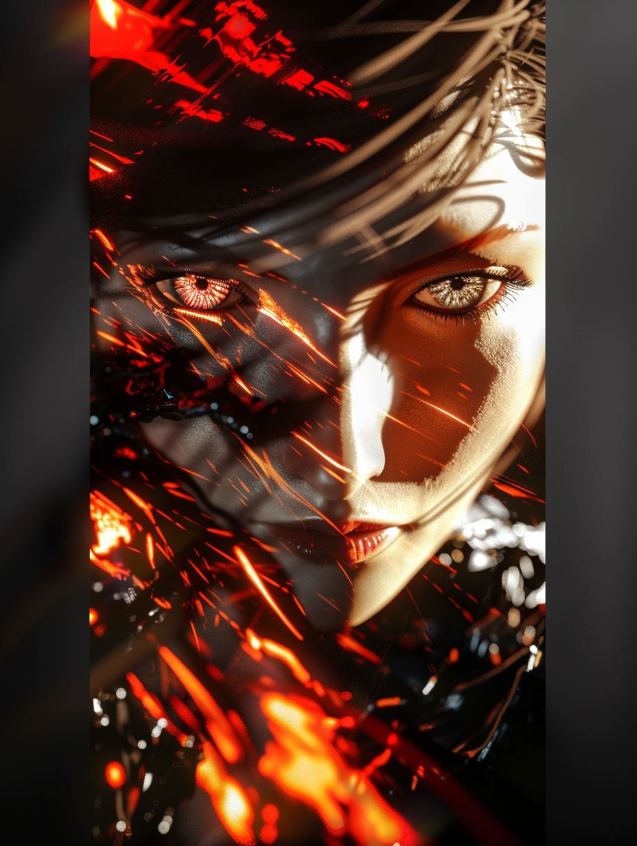 Crimson Shadows of the Digital Soul - Image 2