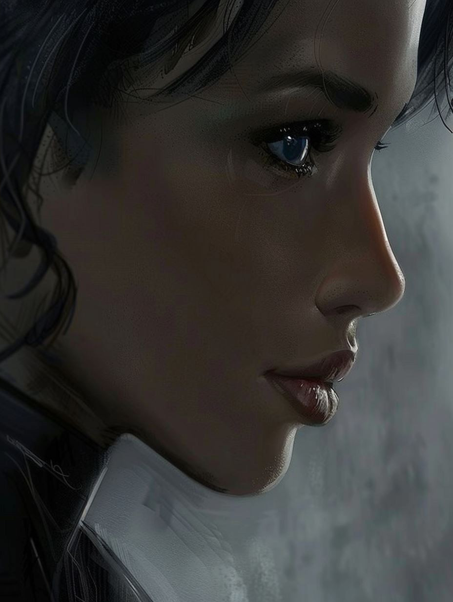 Ethereal Shadow Portrait - Image 2