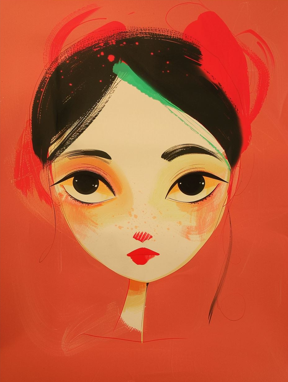 Crimson Dreams of Ethereal Faces - Image 4