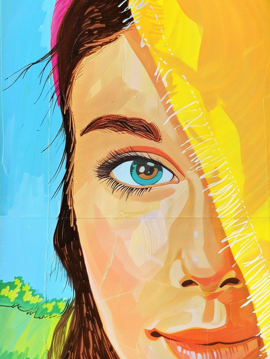 Vibrant Pop Art Portrait Study - Image 2