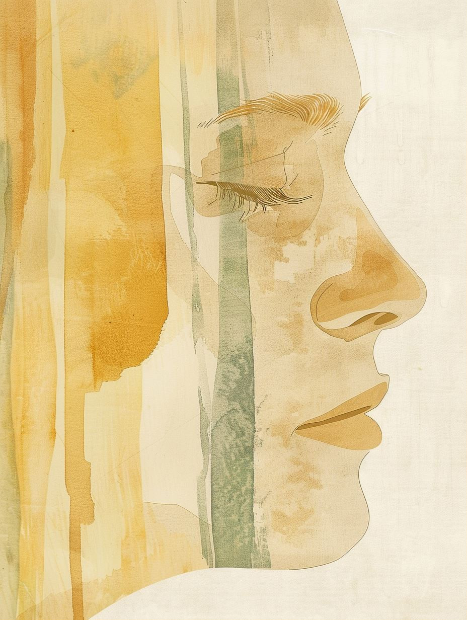 Ethereal Golden Watercolor Profile