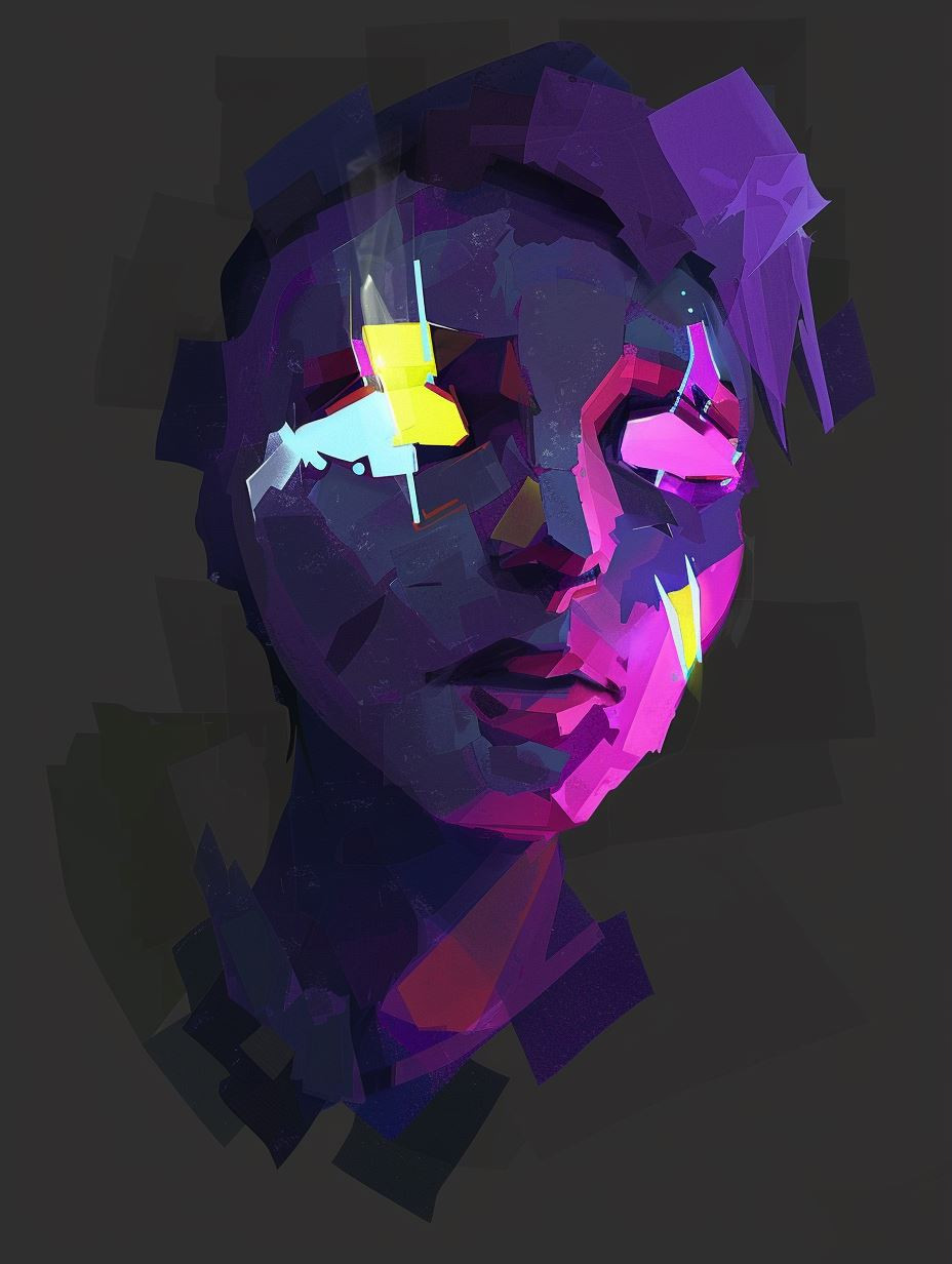 Neon Prism Portrait Studies - Image 1