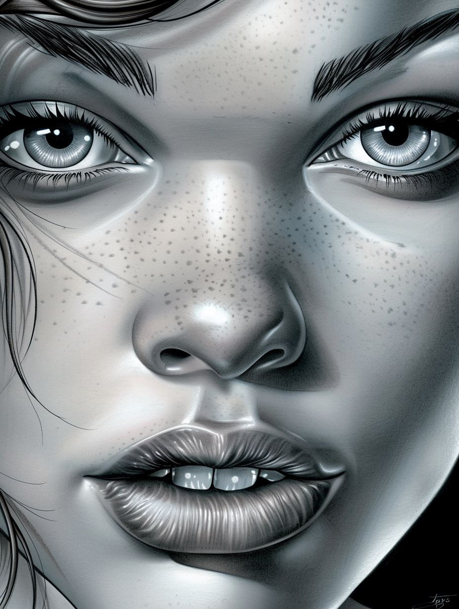 Monochrome Hyper-Realistic Portrait Study