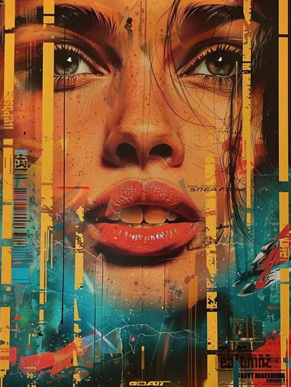 Cyberpunk Urban Glitch Portrait - Image 1