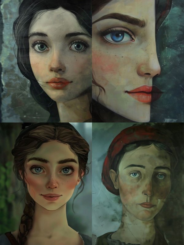 Ethereal Gazes: A Study of Digital Portraits