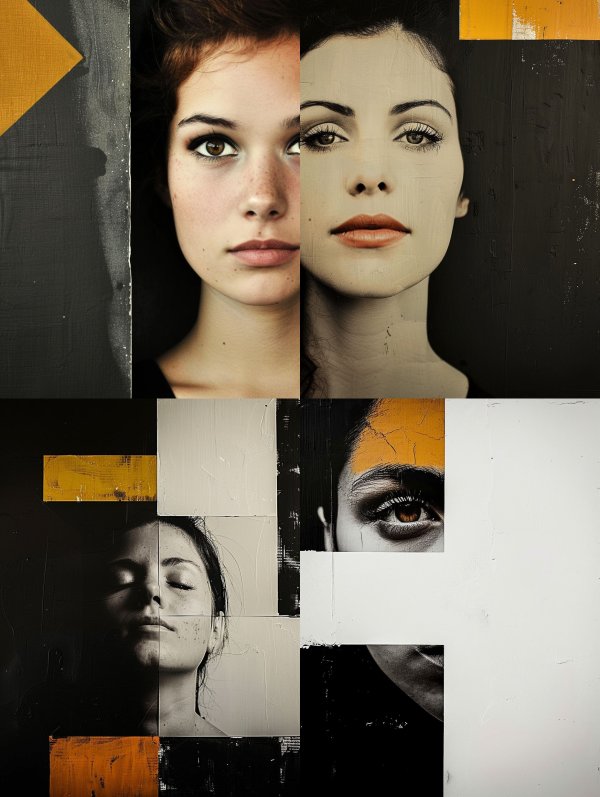 Fragmented Identities in Monochrome and Gold