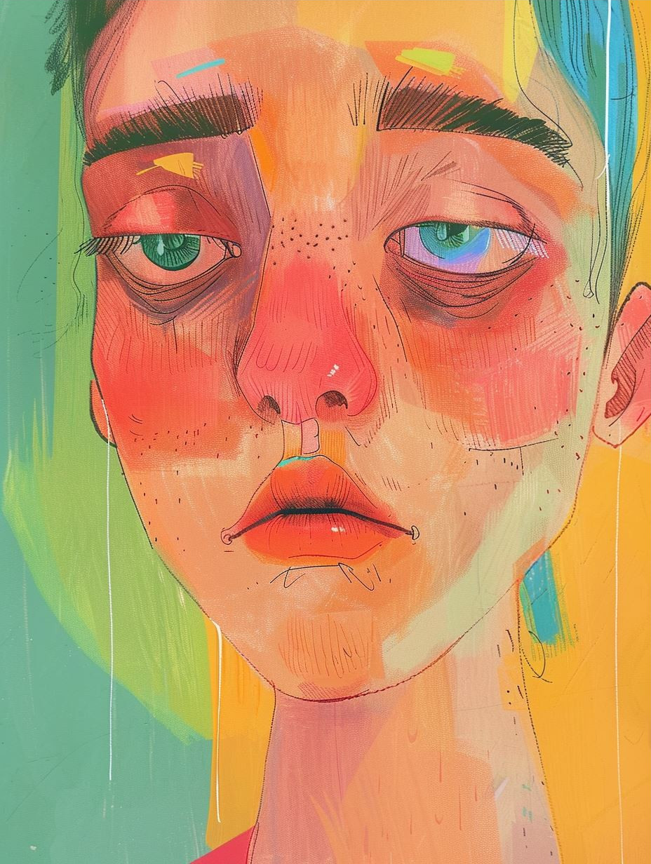 Ethereal Gazes in Digital Watercolor - Image 3