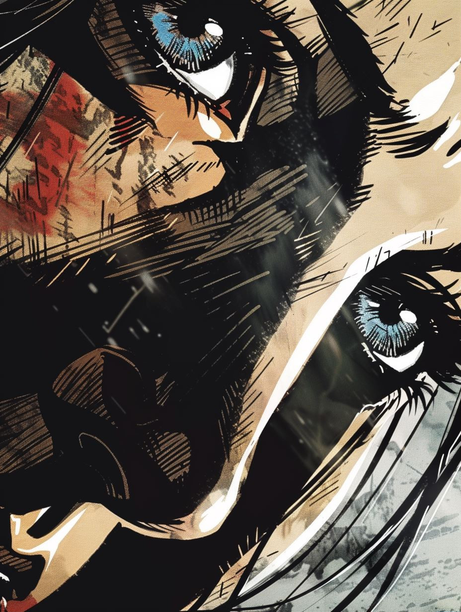 Gritty Ink Expressionist Portraits - Image 1