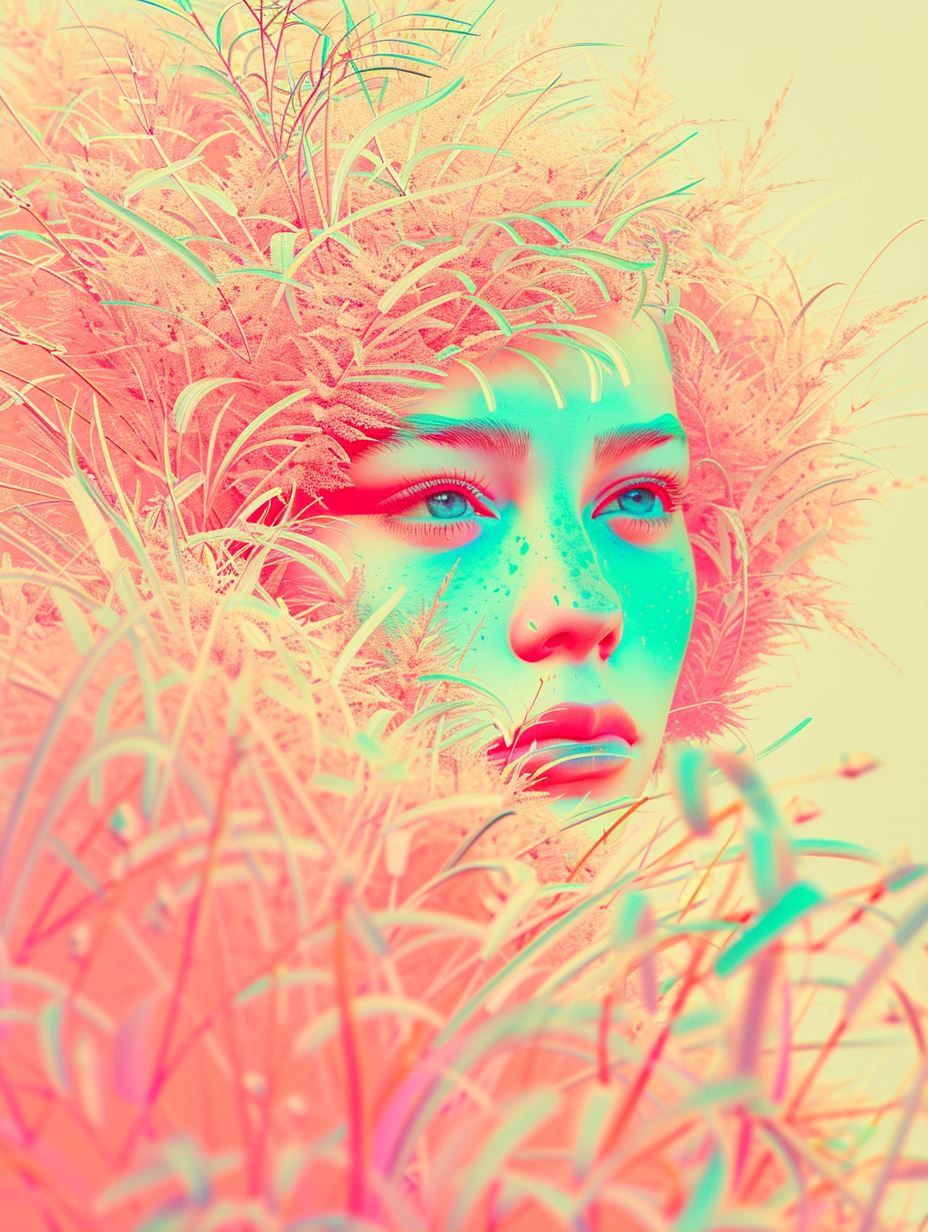 Neon Ethereal Floral Portraits - Image 2