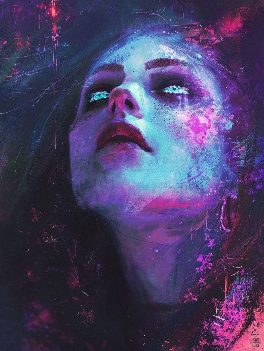 Neon Ethereal Portrait Study - Image 2