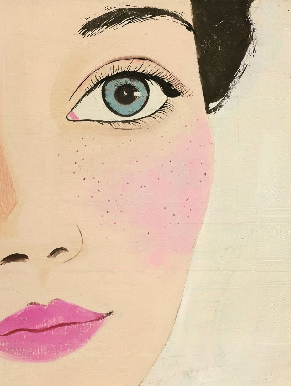 Serene Pink Dream Portrait - Image 2