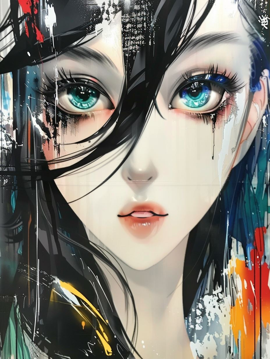 Ethereal Gazes: A Fusion of Modern Art - Image 1