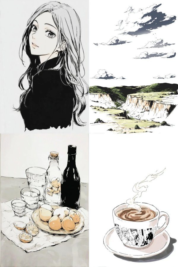 Serene Moments in Ink and Wash