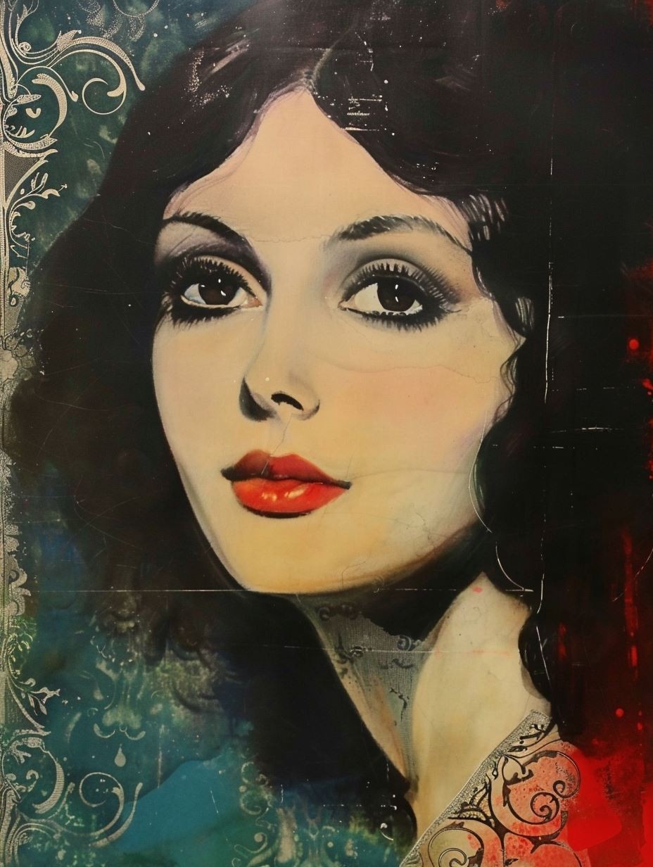 Mysterious Noir Lace Portrait - Image 4