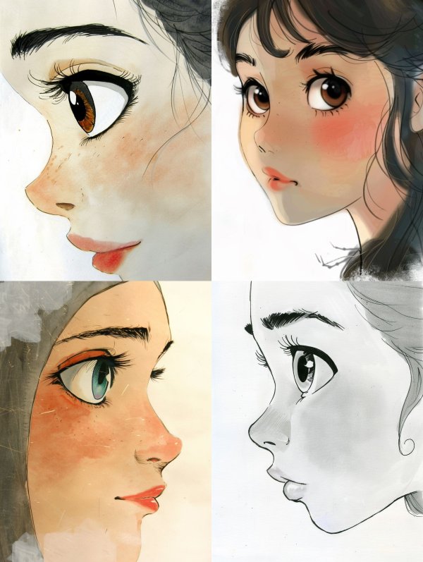 Ethereal Gaze: Anime Portrait Studies