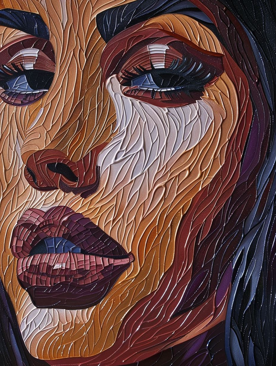 Textured Earth Tone Portrait