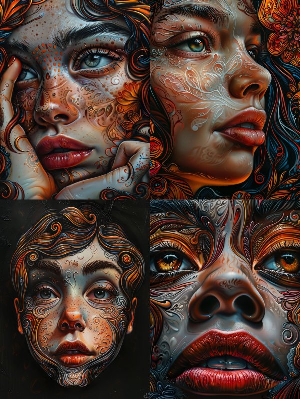 Ethereal Sculpted Floral Portraits