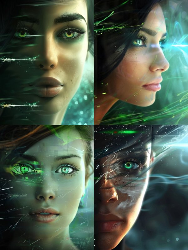 Ethereal Cybernetic Vision Portraits