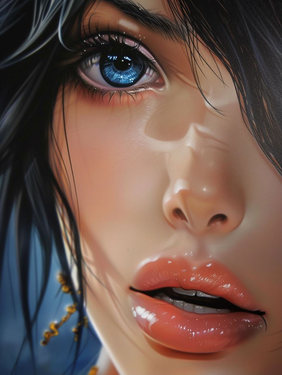 Ethereal Gaze: Digital Beauty Portraits - Image 1