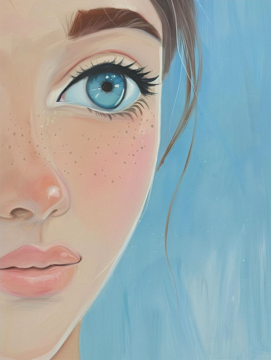 Ethereal Blue Gaze Portraits - Image 4