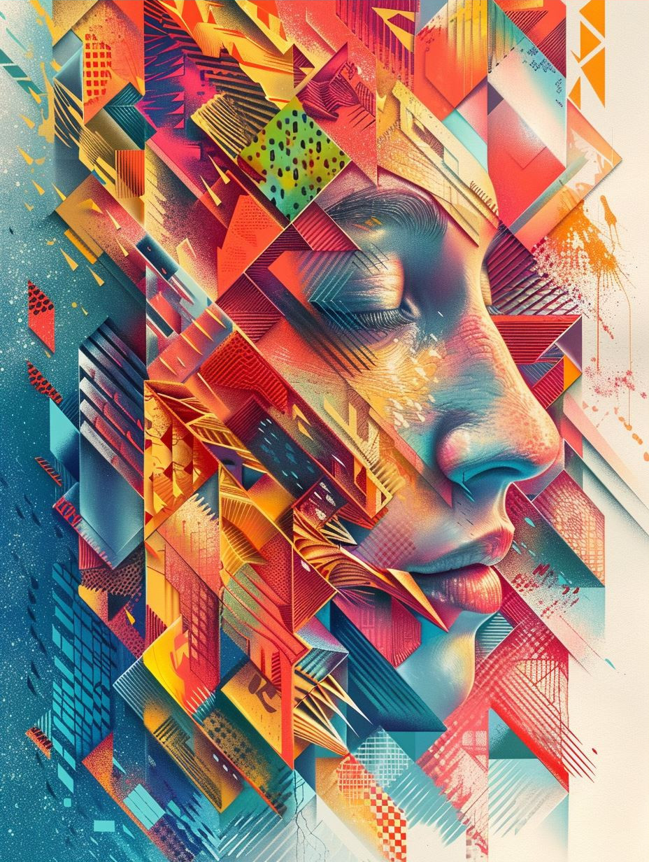 Prismatic Digital Fragment Portrait - Image 3