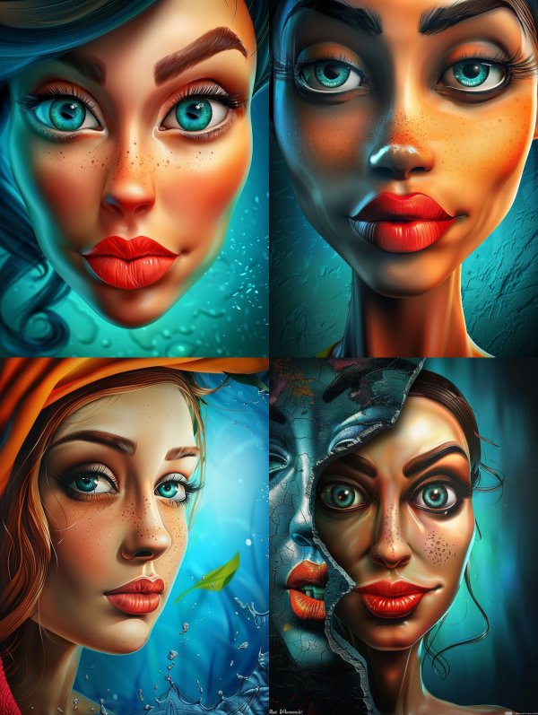 Ethereal Azure Underwater Gaze