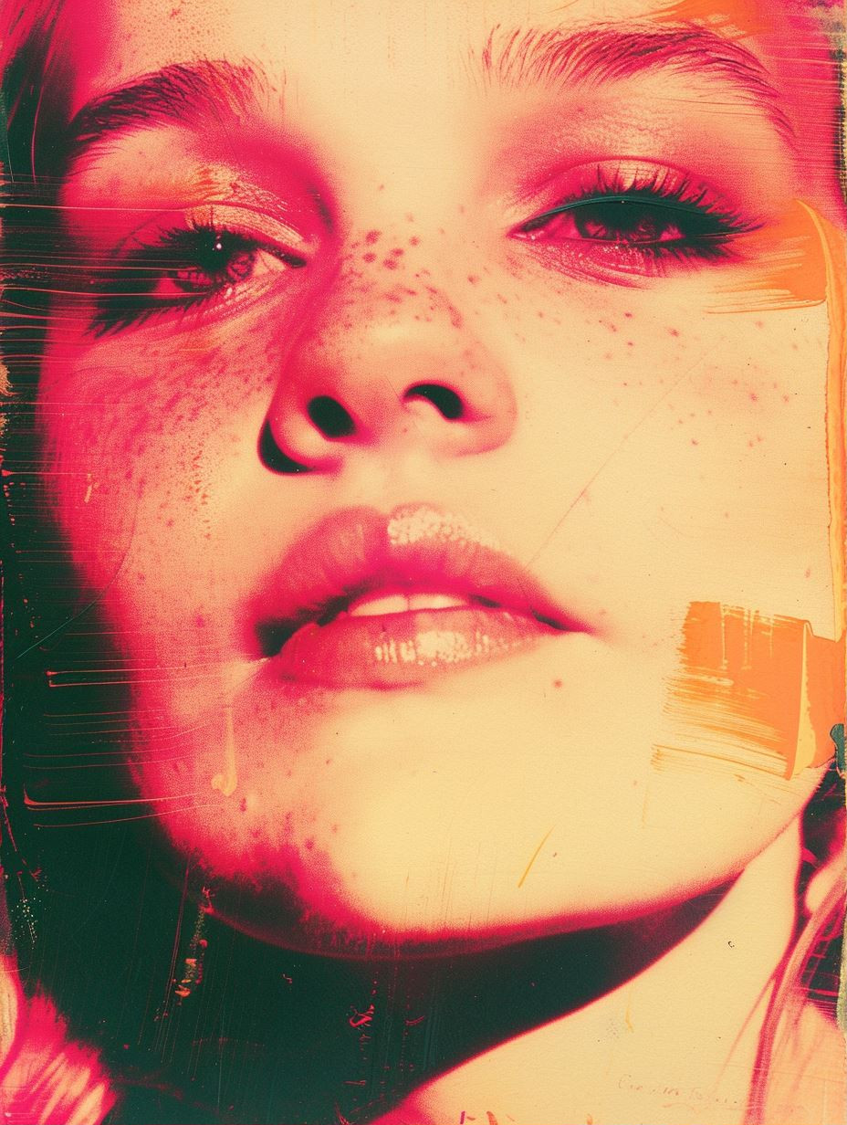 Neon Grunge Portrait Study - Image 1