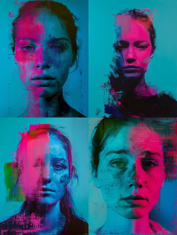Neon Fragments of a Digital Soul